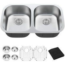 OEM/ODM 304 Undermount Double Bowl Kitchen Hound Drawing Chareing